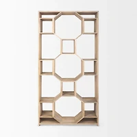 Traro Blonde Wooden Compartment Shelving Unit