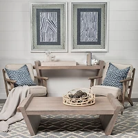 Elaine III Brown Wood Angled Leg Console Table