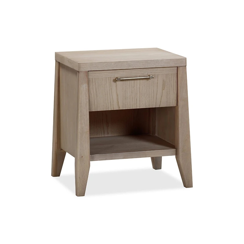 Nettie One Drawer One Shelf Ash Wood Nightstand in Ginger