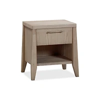 Nettie One Drawer One Shelf Ash Wood Nightstand in Ginger