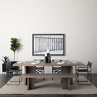 Konstantin Medium Brown Wood W/ Live Edge Rectangular Dining Table