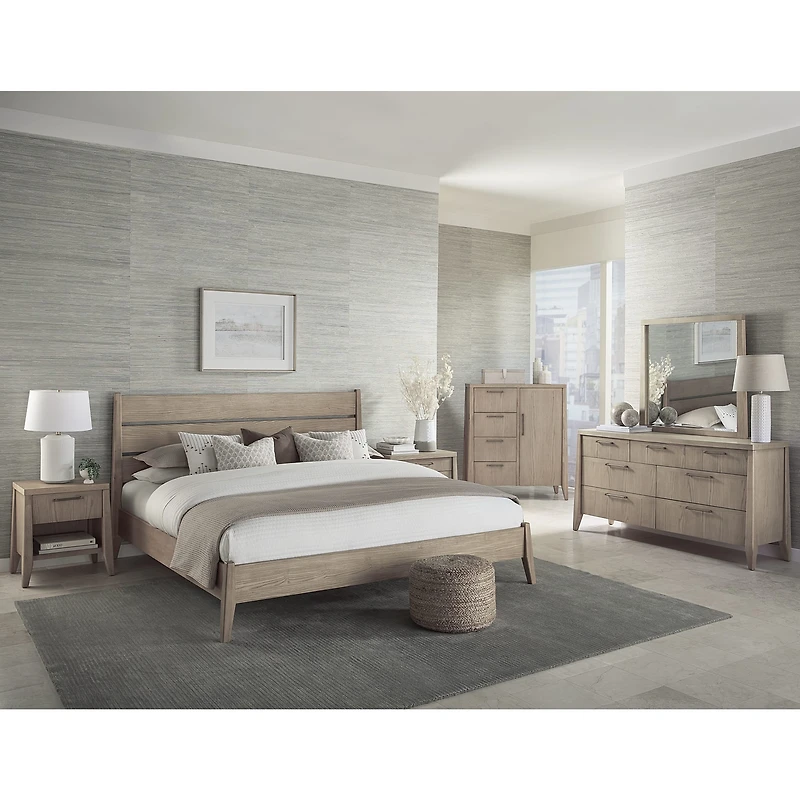 Nettie One Drawer One Shelf Ash Wood Nightstand in Ginger