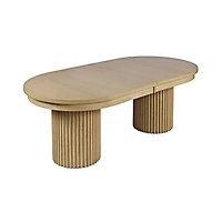 Nord 101" Double Pedestal Dining Table – Natural Oak Finish