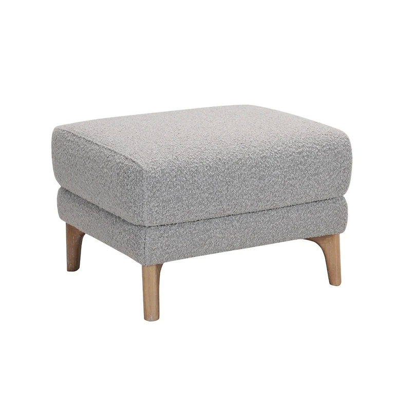 Molly Boucle Ottoman - Grey