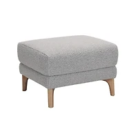 Molly Boucle Ottoman - Grey