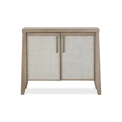 Nettie Two Door Ash Wood Bachelor Chest in Ginger and Natural Cane