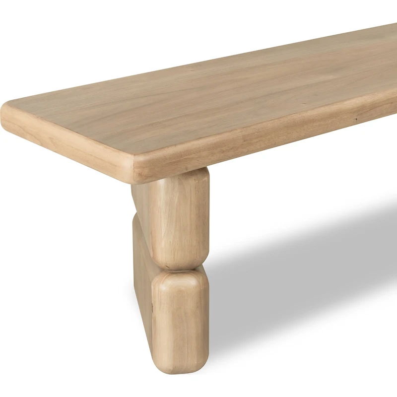 Nelly Acacia Wood Dining Bench in Lioness Finish