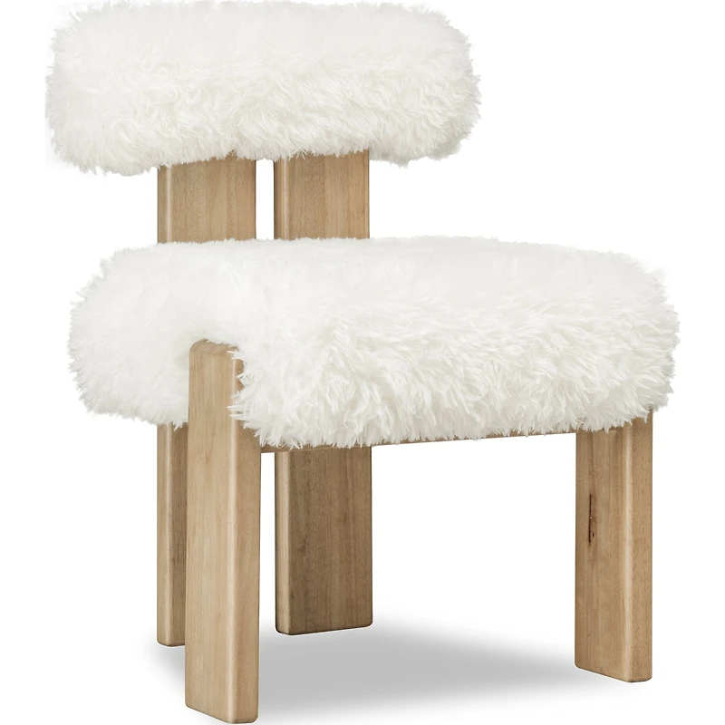 Nelly Sheepskin/Lioness Dining Accent Chair