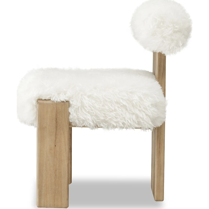 Nelly Sheepskin/Lioness Dining Accent Chair