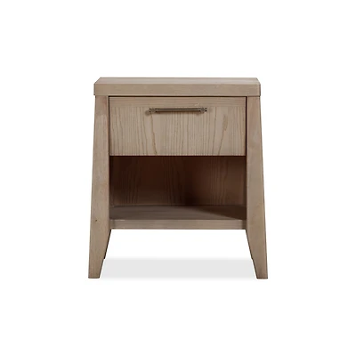 Nettie One Drawer One Shelf Ash Wood Nightstand in Ginger