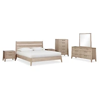 Nettie One Drawer One Shelf Ash Wood Nightstand in Ginger