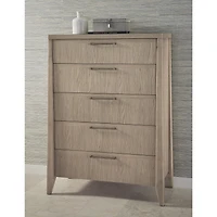 Nettie Five Drawer Ash Wood Chest in Ginger