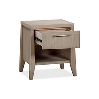 Nettie One Drawer One Shelf Ash Wood Nightstand in Ginger