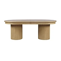 Nord 101" Double Pedestal Dining Table – Natural Oak Finish