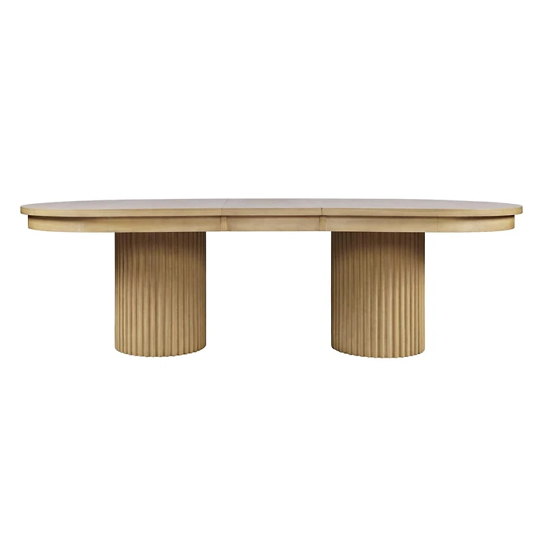 Nord 101" Double Pedestal Dining Table – Natural Oak Finish