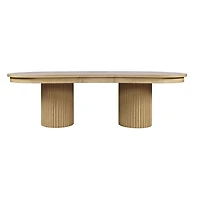 Nord 101" Double Pedestal Dining Table – Natural Oak Finish