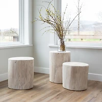 Nova Wide 16" Stump - Round - White