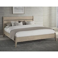 Nettie Slatted Ash Wood Platform Bed in Ginger