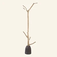Tree branch coat hook and volcanic stone base - Robinson Collection