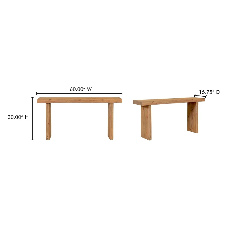 Monterey Console Table Rustic Blonde