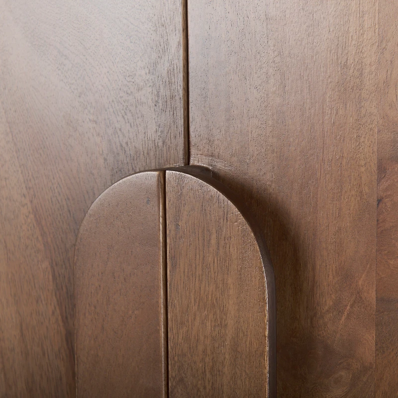 Astrid Medium Brown Solid Wood Armoire