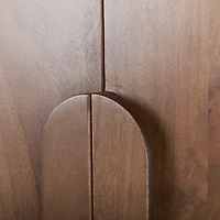 Astrid Medium Brown Solid Wood Armoire