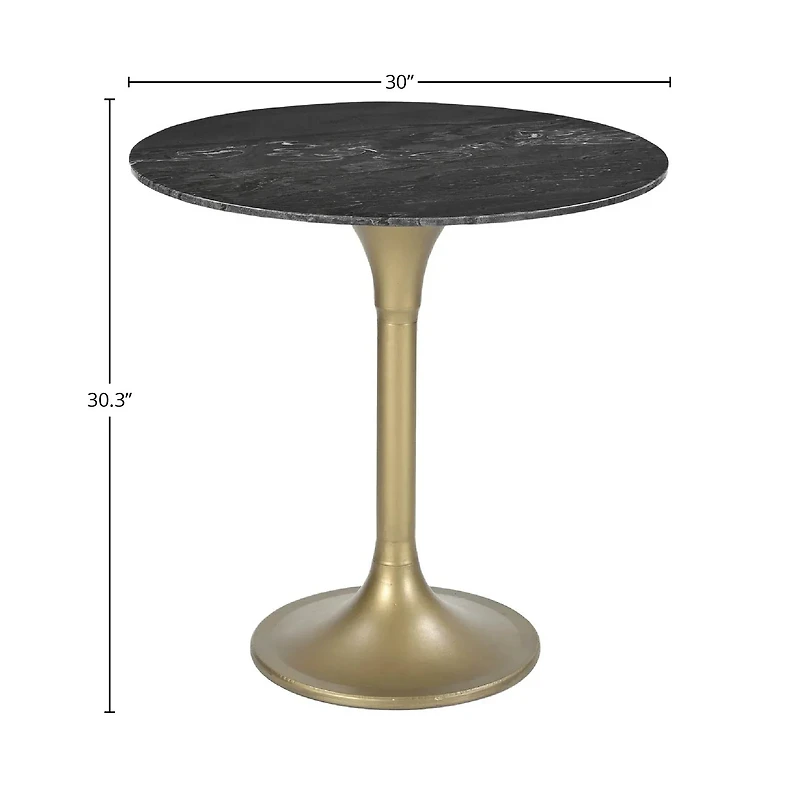 Pandora Bistro Table - Italian Black Marble