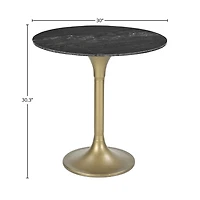 Pandora Bistro Table - Italian Black Marble