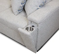 pixie Large- Pull out sectional-Quartz