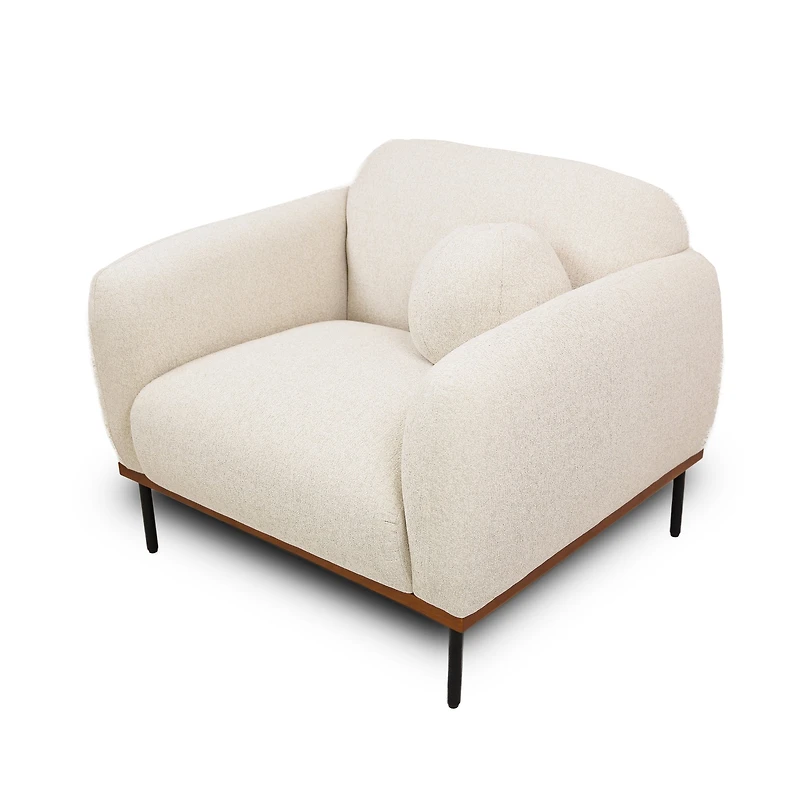 Rodeo Accent Chair with Premium Believe Fabric - Beige