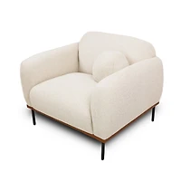 Rodeo Accent Chair with Premium Believe Fabric - Beige