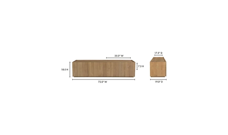 Plank Media Cabinet Natural