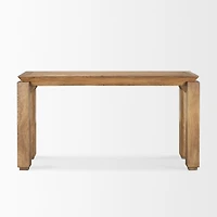 Sapphira Brown Wood Tapered Top Console Table