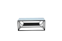 Sasha Coffee Table Marble & Black Metal Legs (Floor Model)