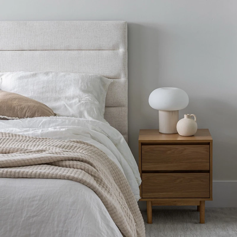 Justin Double Storage Bed Tall - Cream