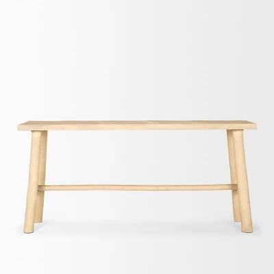 Sekou Light Brown Wooden Craftsman Console Table