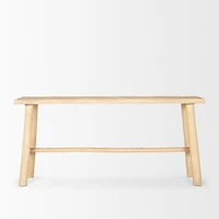 Sekou Light Brown Wooden Craftsman Console Table