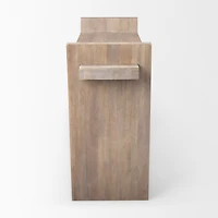 Elaine III Brown Wood Angled Leg Console Table