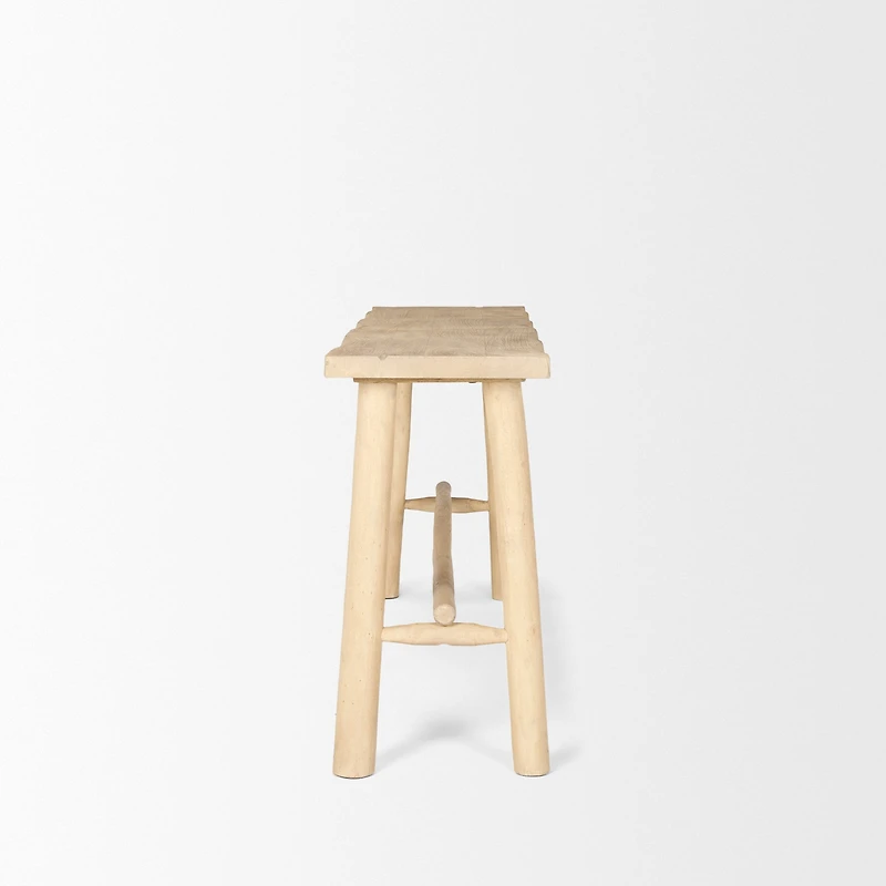 Sekou Light Brown Wooden Craftsman Console Table