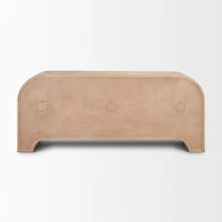 Sorina Reverse Fluted Light Brown Wood Sideboard