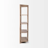 Turnbull I 42L x 16W x 72H Light Brown Wood Four Shelf Shelving Unit