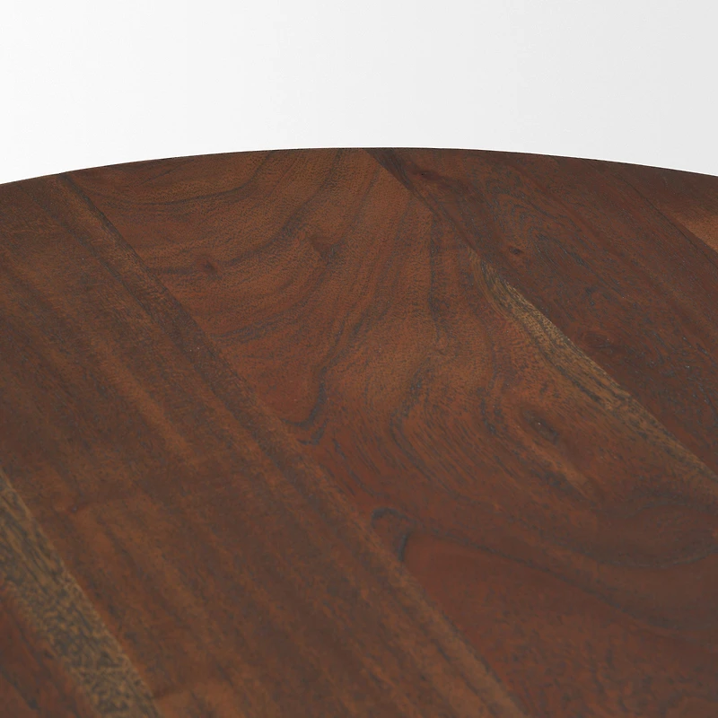 Sonel Pedestal Acacia Wood Table