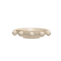 Stoneware Bowl w/ Orbs -  Reactive Glaze