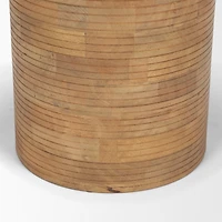 Pre -sale Only : Stack Light Brown Wood Geometric Accent Table