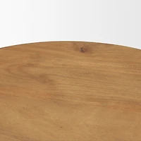 Pre -sale Only : Stack Light Brown Wood Geometric Accent Table