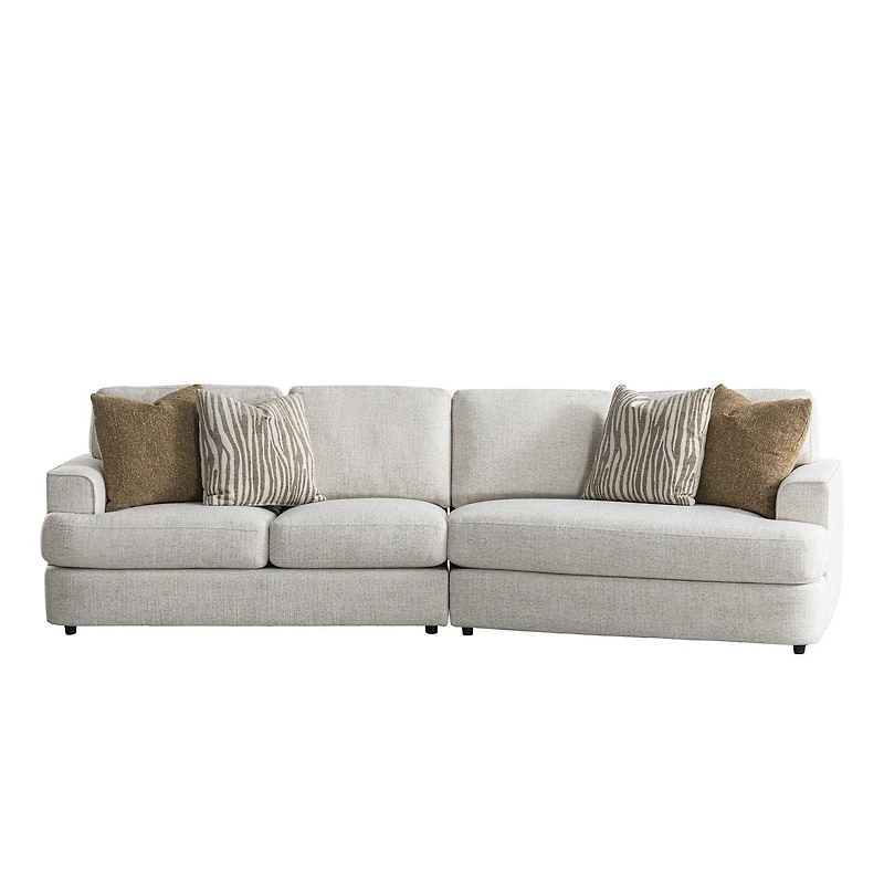 Cara 2 PCs Sectional w/4 Pillows - Right Cuddler
