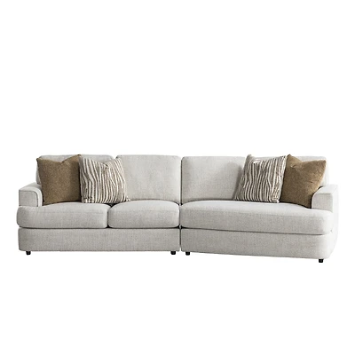 Cara 2 PCs Sectional w/4 Pillows - Right Cuddler