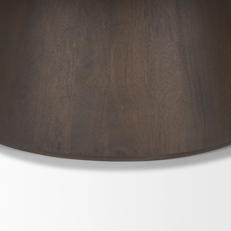Takoda Dark Brown Wood Tapered Drum Nesting Coffee Tables