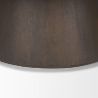 Takoda Dark Brown Wood Tapered Drum Nesting Coffee Tables