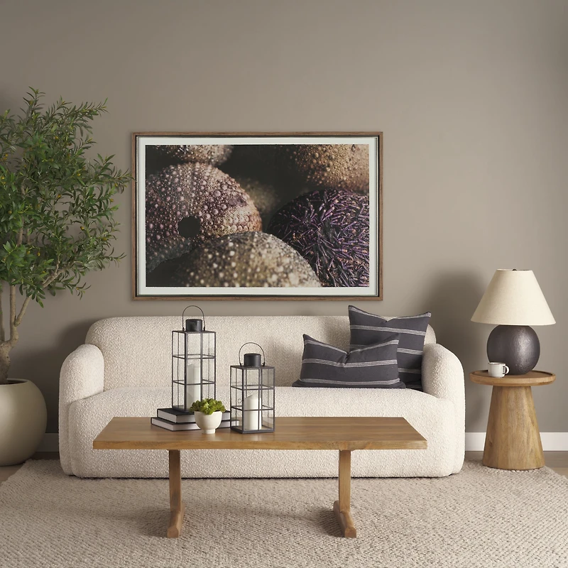 Takoda Light Brown Wood Tapered Drum Accent Table